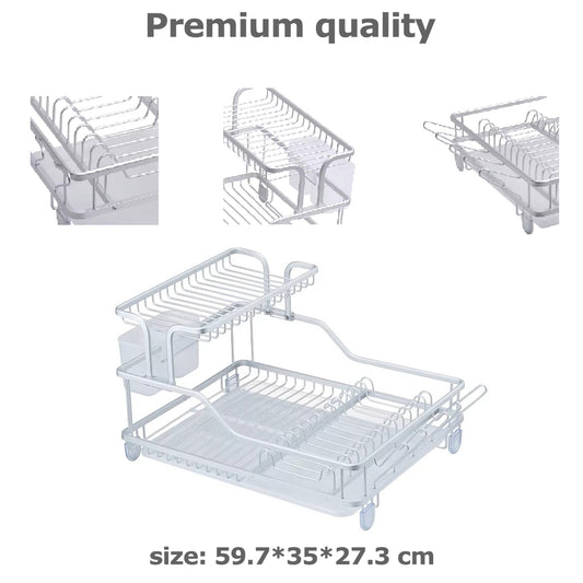 2 layers rustproof Aluminum dish rack