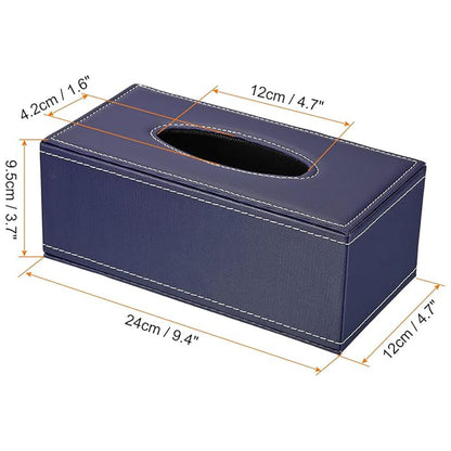 PVC leather tissue box organizer