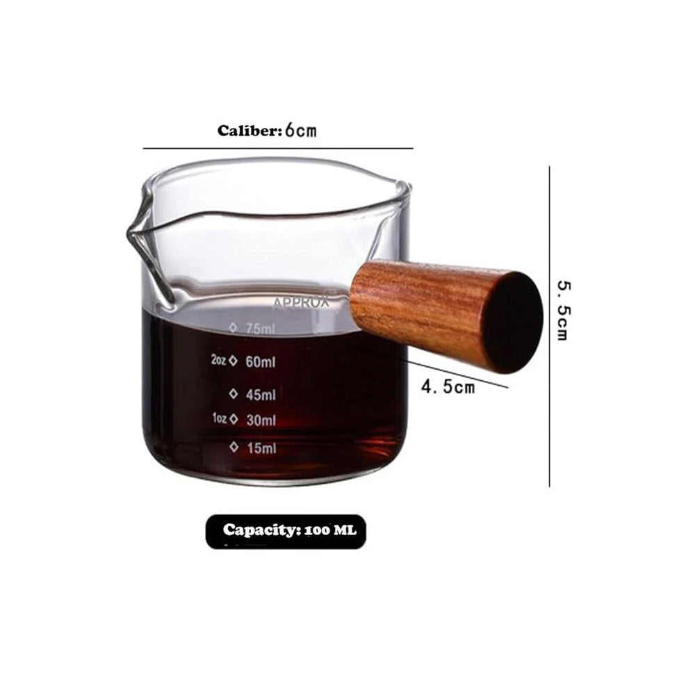 Heat resistant glass Espresso measuring jug - small 100ml