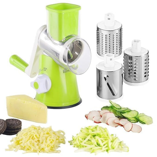 3 in 1 Multi-Functional Drum Rotary Vegetable Cutter Grater & Slicer