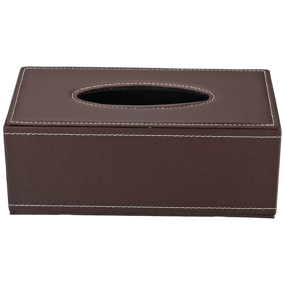 PVC leather tissue box organizer