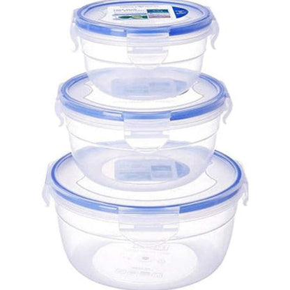 3 pcs round Airtight food storage containers