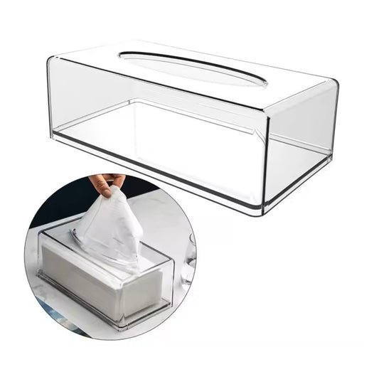 Plexi tissue box organizer