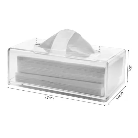 Plexi tissue box organizer